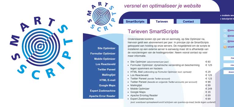 Logo en basis website smartscripts.nl